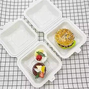 6x9 einteilige amerikanische Einweg-Lunchbox aus Kunststoff