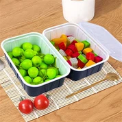 Rechteckiger Lebensmittelbehälter zum Einmalgebrauch