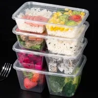 Dünnwandiger mikrowellenfreier Kunststoff-Lebensmittelbehälter mit Deckel